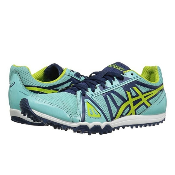 ASICS Hyper Rocketgirl Xc Running Shoes – Womens Aruba Blue Neon Lime Poseidon - Picture 1 of 5